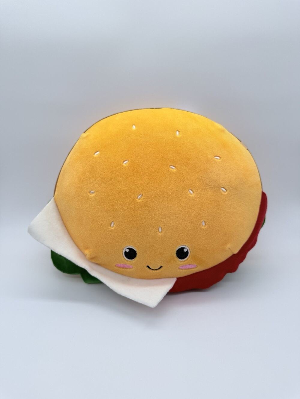 Smoochy Pals Hamburger Plush Burger Pillow Super Soft Squishy Washable 11"